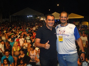 vICE Prefeito Haroldo Calaça e secretário de turismo Rodrigão, folia 2013