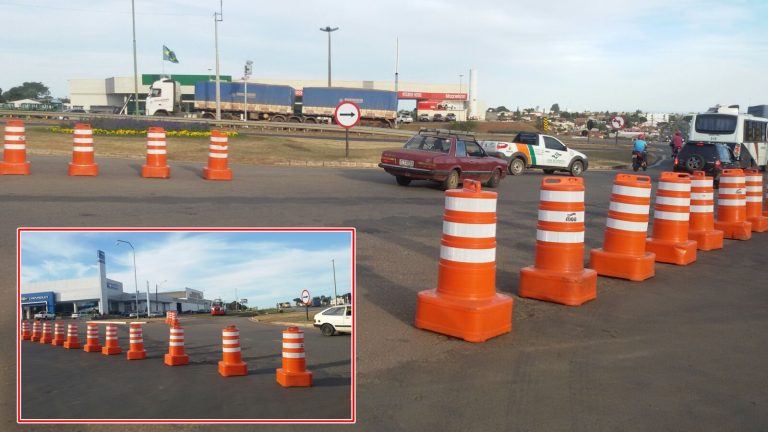 PRF e concessionária que administra rodovia federal realizam testes no trevo do Bairro Castelo Branco para melhorar trafegabilidade