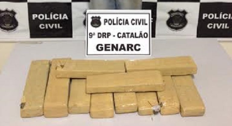 GENARC de Catalão prende homem com quase 08 Kg de maconha