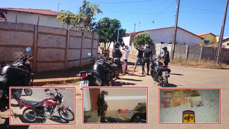 NA ROTA DA PM: GPT apreende cinco motociclistas com drogas em Catalão