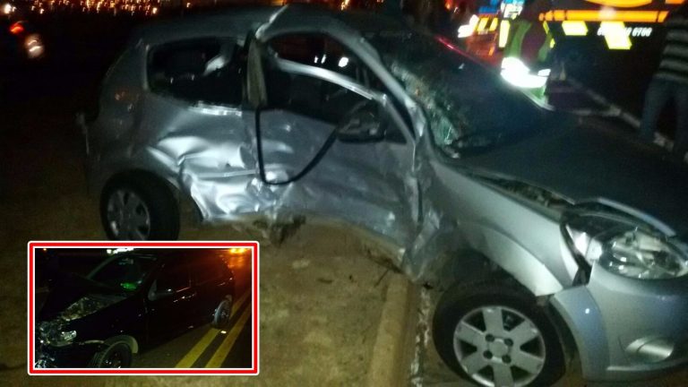 Grave acidente na BR 050 no trevo do DIMIC deixa idoso de 66 anos de idade gravemente ferido