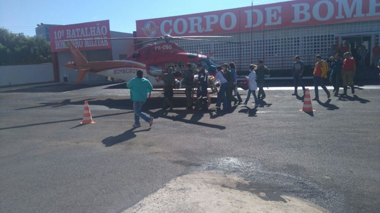 Jovem de 23 anos que se acidentou nesta noite é transferido em estado grave para hospital de Goiânia