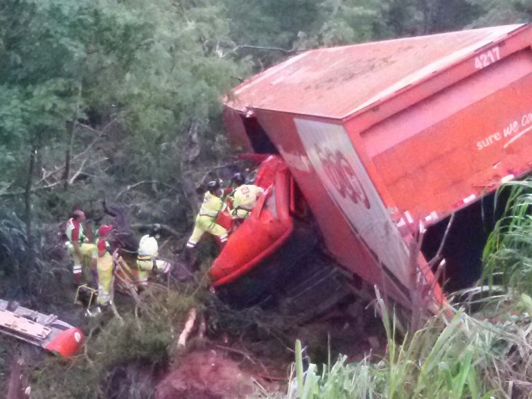 Motorista de carreta morre em acidente na curva do S na BR 050