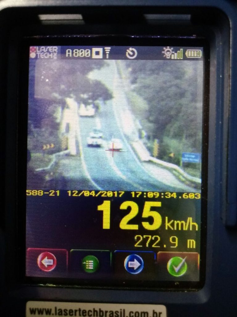 PRF flagra já no primeiro dia de fiscalização, condutores que abusam do limite de velocidade