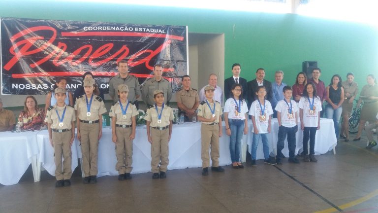 Estudantes de Goiandira receberam os ensinamentos do PROERD