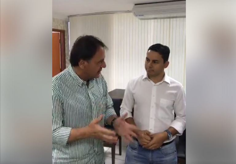 Prefeito de Três Ranchos, Hugo Delon (PSDB), se reúne com Adib Elias (PMDB), prefeito da cidade de Catalão