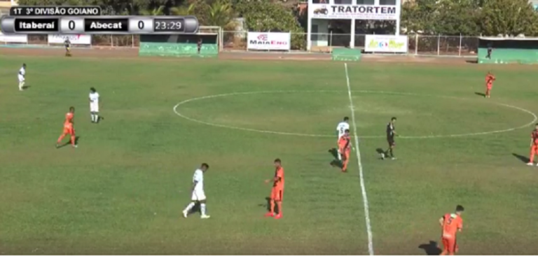 Em um jogo dominado pela marcação, Itaberaí e Abecat ficam no empate sem gols
