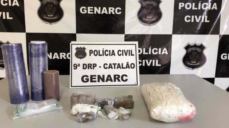 Jovem de 23 anos de idade é preso pelo Genarc de Catalão por tráfico de drogas