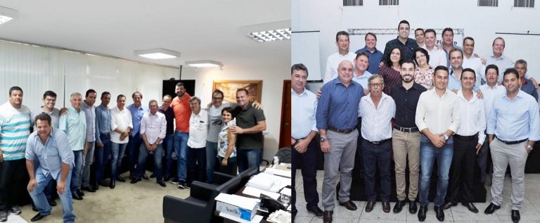 Adib Elias (MDB) e 13 vereadores declaram apoio a Caiado; Gustavo Sebba (PSDB) leva 18 prefeitos em evento com o governador em Goiânia
