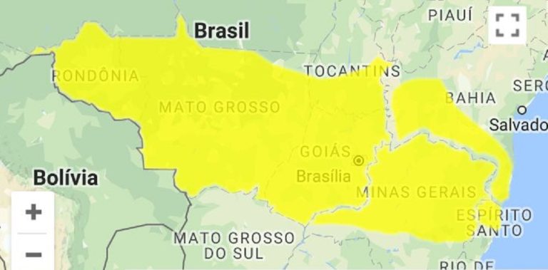 Vai chover; Inment publica comunicado de alerta amarelo que avisa possibilidades de tempestades em Goiás e Minas Gerais
