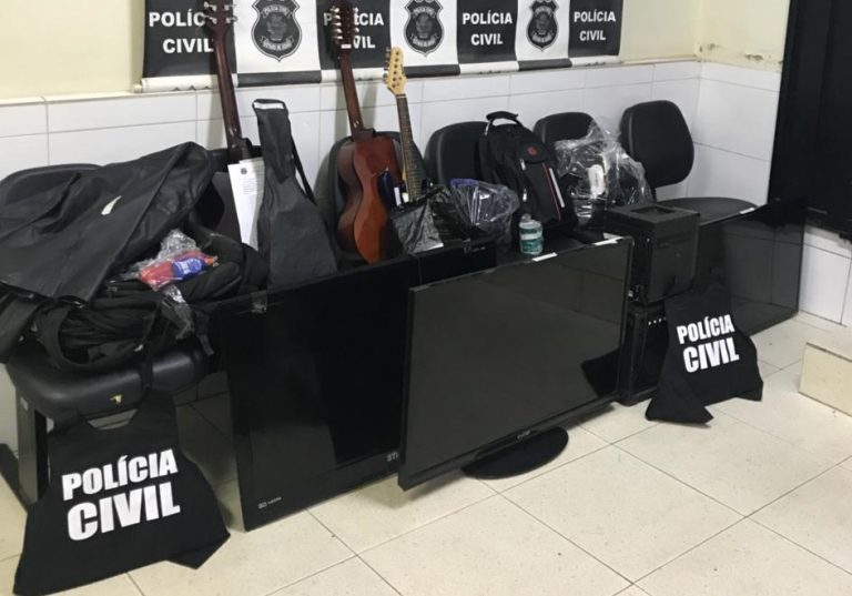 Polícia Civil: jovem é preso com dezenas de objetos furtados em residências de Catalão e com muita munição de arma de fogo
