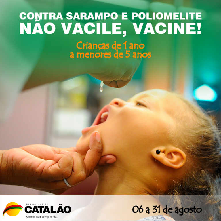 Doses para vacinação contra sarampo e poliomielite já estão disponíveis em Catalão