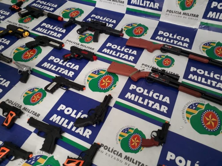 Polícia Militar de Catalão faz apreensão de armas de brinquedos nas barraquinhas da Festa do Rosário; veja também outras ocorrências que foram destaques