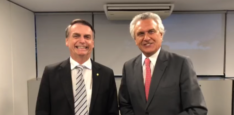 BRASÍLIA: Ronaldo Caiado (DEM) e Bolsonaro (PSL) se reuniram na tarde desta quarta-feira (07)