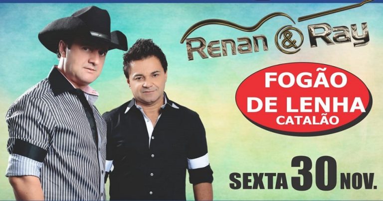 Renan e Ray se apresentam no Fogão de Lenha Show na próxima sexta (30/11)