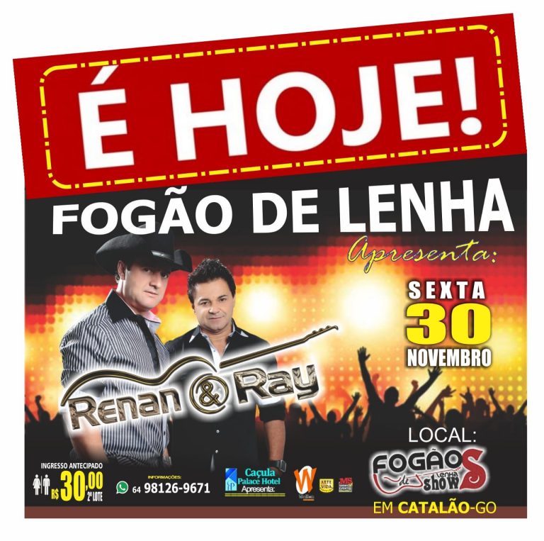 Hoje é dia de Renan e Ray no Fogo de Lenha Show