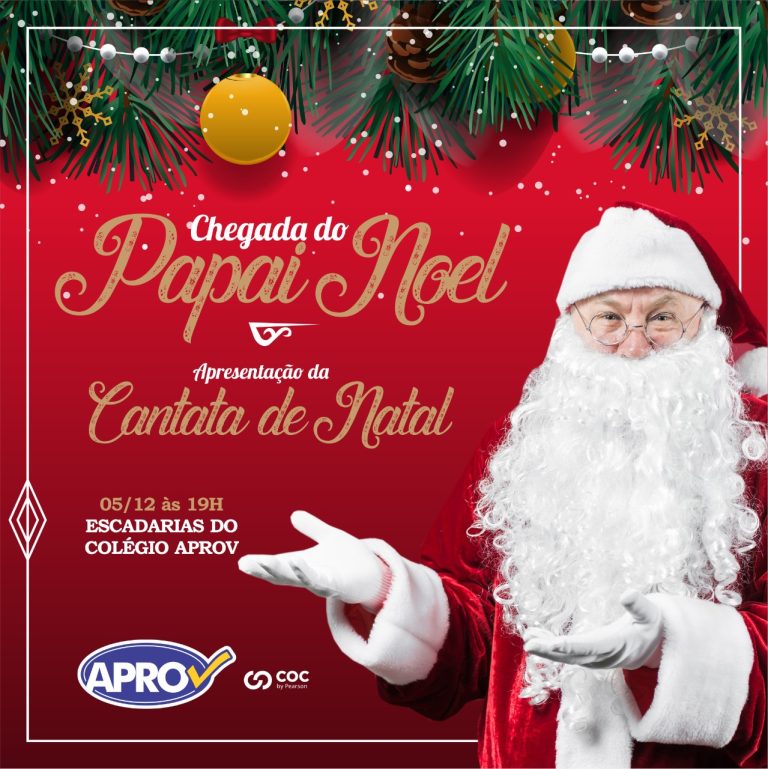 Papai Noel chega no Colégio Aprov às 19 horas da próxima quarta (05)