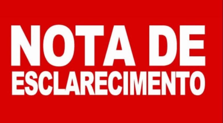 NOTA DE ESCLARECIMENTO – BLOG DO BADIINHO
