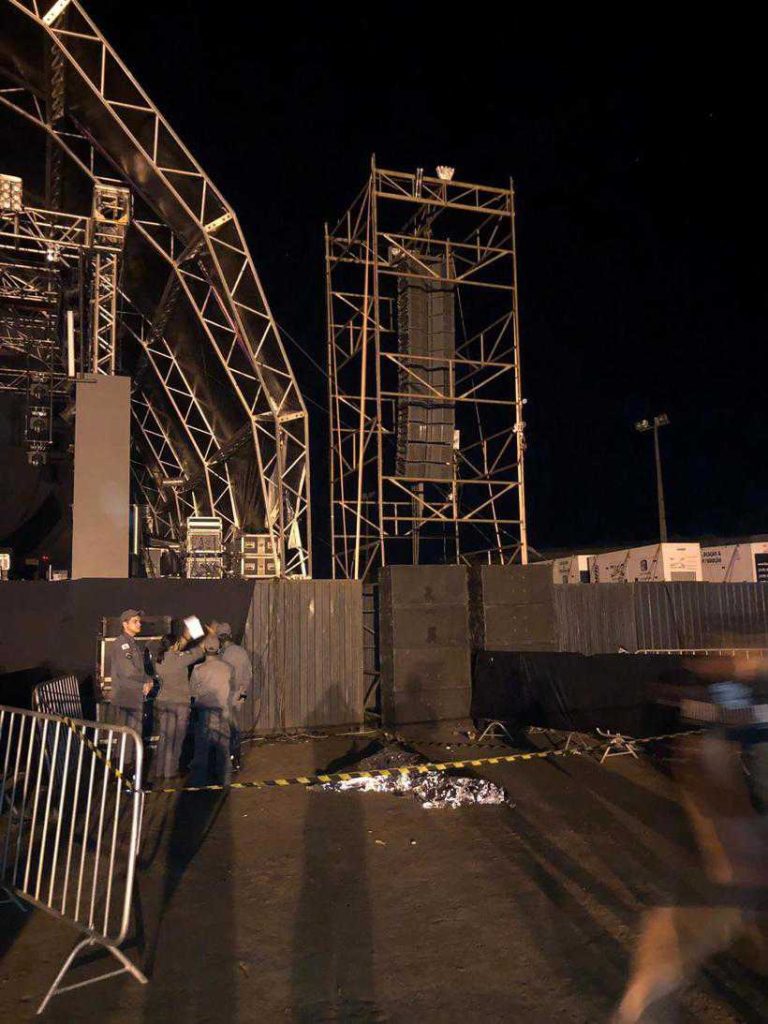 INTEGRANTE DA DUPLA HENRIQUE E JULIANO MORRE AO CAIR DE 6 METROS DE ALTURA DURANTE MONTAGEM DE PALCO PARA SHOW EM UBERABA-MG