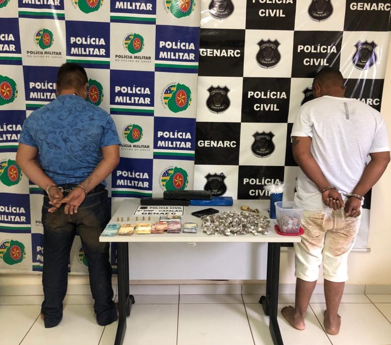 POLÍCIA: EM OPERAÇÃO INTEGRADA DO GENARC E PM DE CATALÃO REALIZAM PRISÃO DE DUPLA DE TRAFICANTES