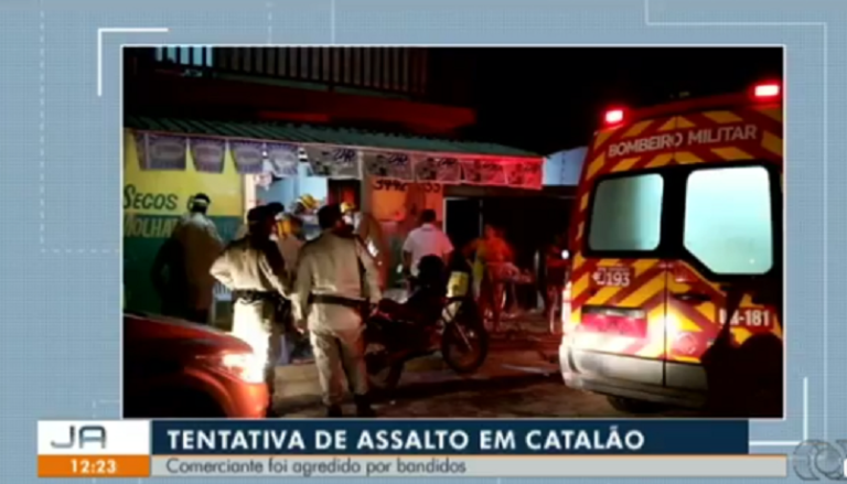 EM CATALÃO, DONO DE MERCERIA FICA FERIDO AO REAGIR TENTATIVA DE ASSALTO