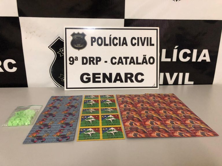 WHATSAPP DENÚNCIA: GENARC DE CATALÃO PRENDE HOMEM COM MIL PONTOS DE LSD E 60 COMPRIMIDOS DE ECSTASY