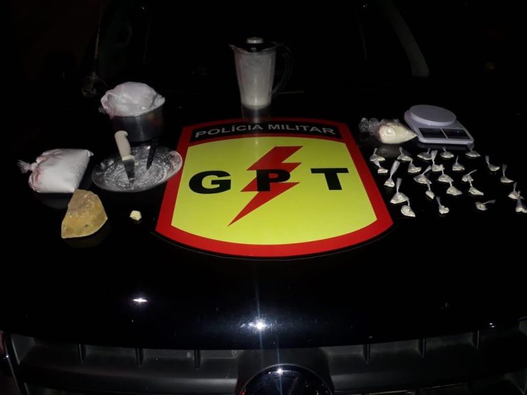 PM DE CATALÃO FECHA MAIS UM LABORATÓRIO DE DROGAS; HOMEM DE 28 ANOS FOI PRESO