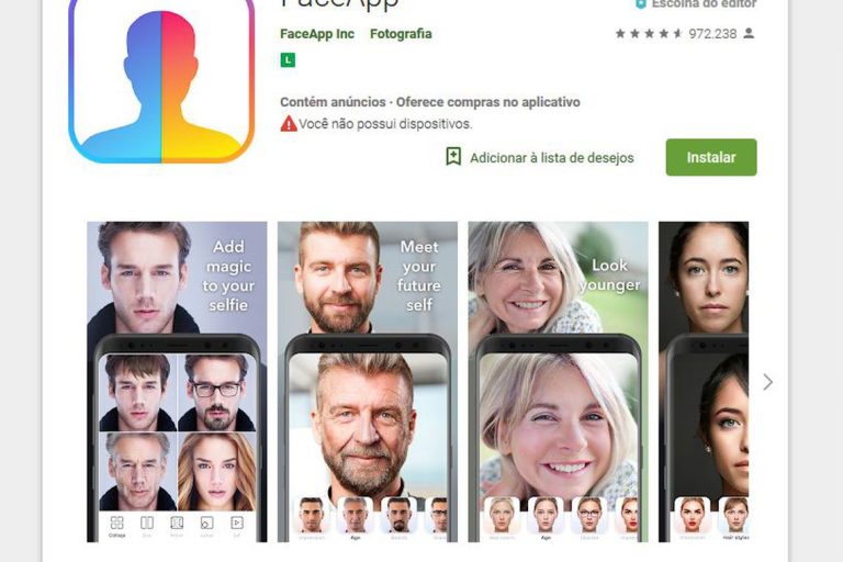 APLICATIVO FACEAPP PODER ABRIR PORTA PARA ABUSOS COM DADOS DOS USUÁRIOS