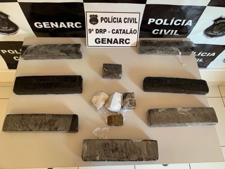 EM CATALÃO, CASAL É PRESO AO SEREM FLAGRADOS COM 6,5 QUILOS DE MACONHA