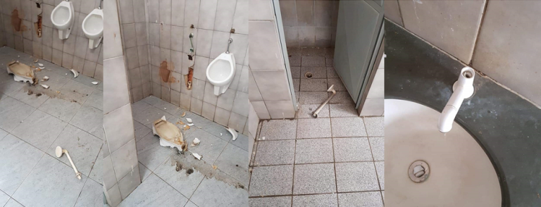 APÓS DEPREDAÇÃO DE BANHEIROS DO CENTRO FOLCLÓRICO, ORGANIZAÇÃO OPTA POR CONBRANÇA SIMBÓLICA PARA UTILIZAÇÃO; DINHEIRO É PARA CUSTEIO DE ZELADOR E MANUTENÇÃO DURANTE A FESTA