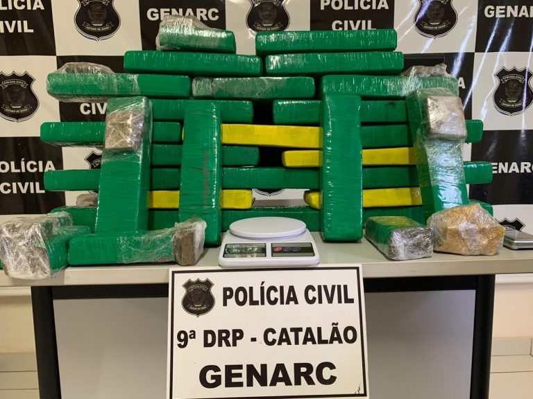 GENARC DE CATALÃO REALIZA SEXTA PRISÃO EM UM MÊS E APREENDE MAIS DE 25 QUILOS DE MACONHA