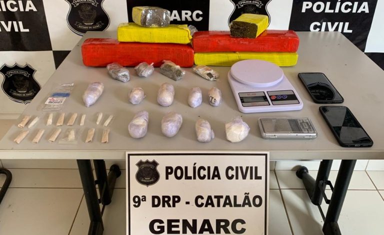 IRMÃOS DO TRÁFICO FORAM PRESOS PELA POLÍCIA CIVIL DE CATALÃO; DROGAS ERAM COMERCIALIZADAS EM UNIVERSIDADE E ACADEMIA DE GINÁSTICA DA CIDADE