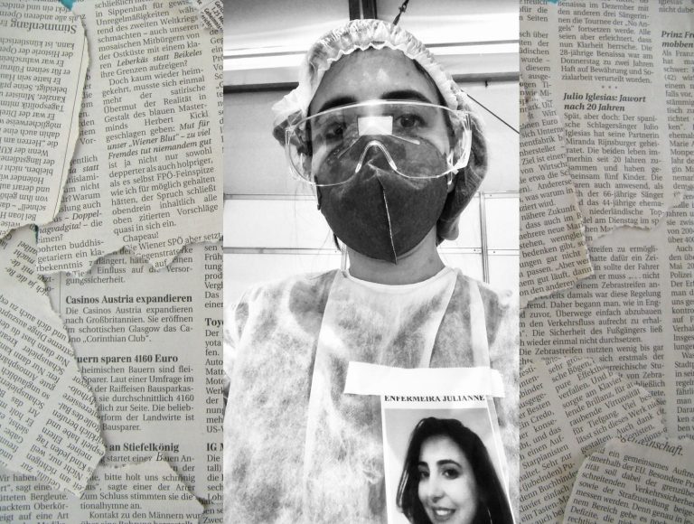 ENFERMEIRA CATALANA JULLIANE SCALIA, É HOMENAGEADA PELO JORNAL FOLHA DE SÃO PAULO POR ESTAR TRABALHANDO EM HCAMP NO ESTÁDIO DO PACAEMBU, EM SÃO PAULO-SP