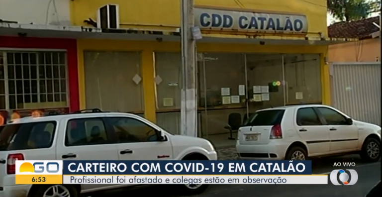 EM CATALÃO, CARTEIRO TESTOU POSITIVO PARA COVID-19; PROFISSIONAL ESTÁ CUMPRINDO QUARENTENA EM SUA CASA