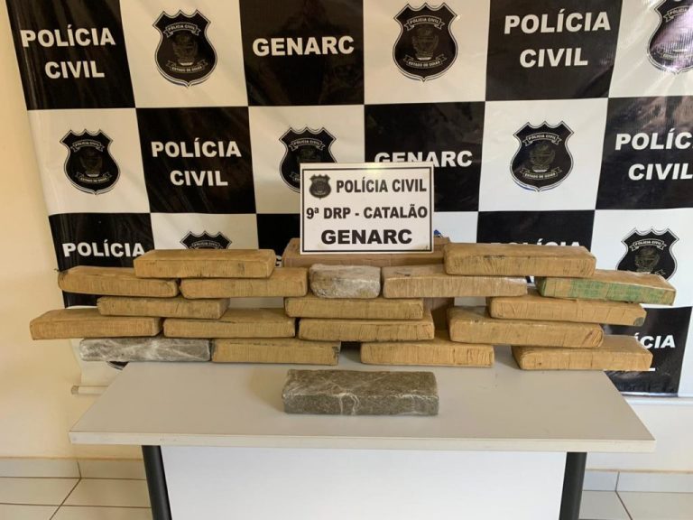 POLÍCIA CIVIL APREENDE 15 QUILOS DE MACONHA NA BR-050; DOIS HOMENS FORAM PRESOS EM FLAGRANTE