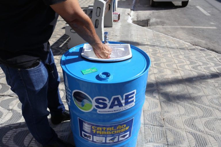 CORONAVÍRUS: SAE INSTALA LAVATÓRIOS EM VÁRIOS PONTOS DE CATALÃO PARA POPULAÇÃO FAZER HIGIENIZAÇÃO DAS MÃOS