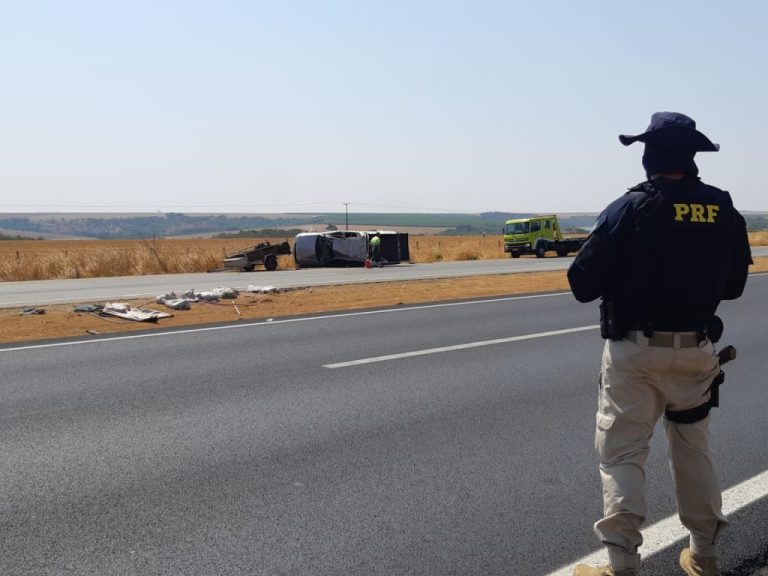 PRF REGISTRA TRÊS CAPOTAMENTOS NA BR 050 DURANTE O FINAL DE SEMANA