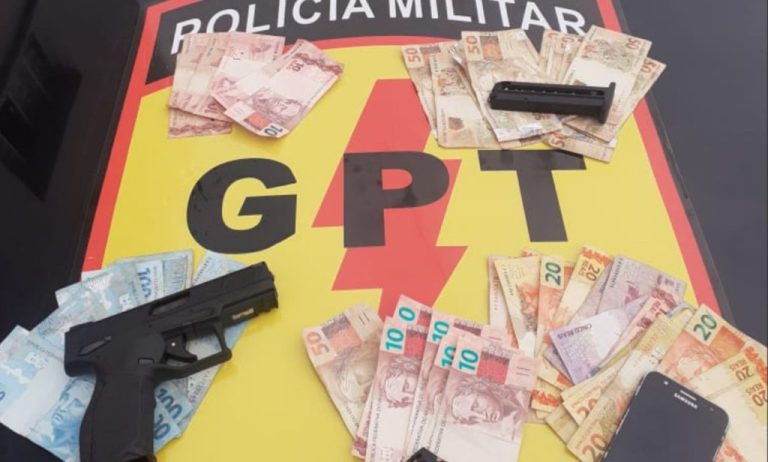 EM CATALÃO, HOMEM DE 31 ANOS DE IDADE FOI PRESO COM DINHEIRO FALSO E ARMA DE FOGO