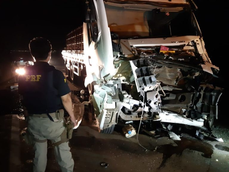 Colisão entre carretas na BR-050, em Catalão, mata motorista de 56 anos de idade