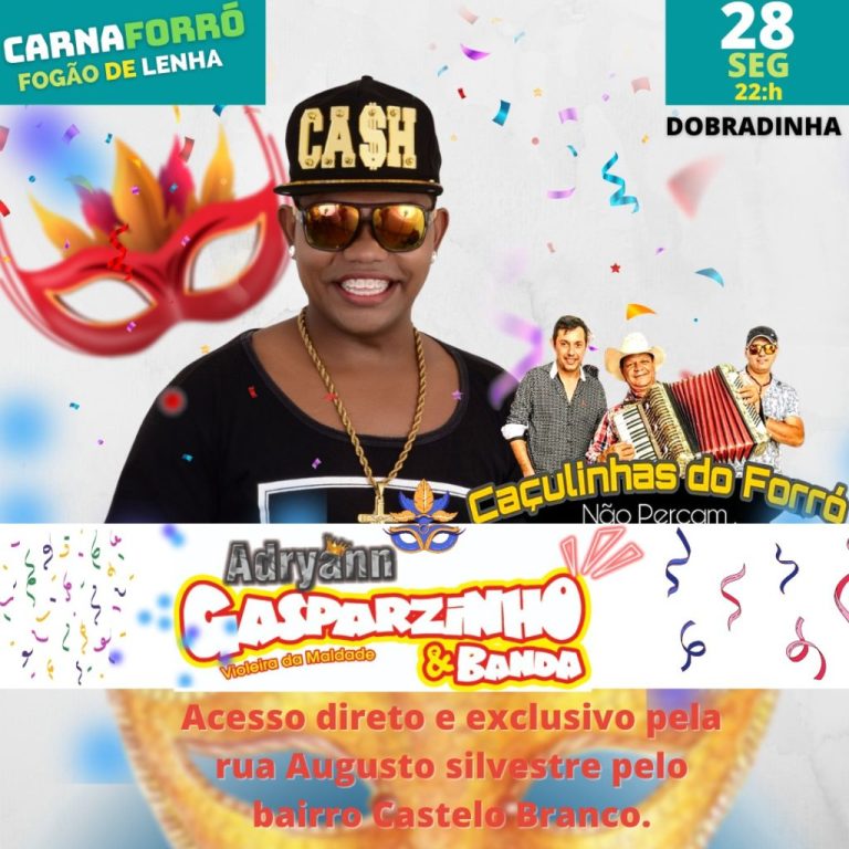 HOJE TEM GASPARZINHO E BANDA NO CARNAFORRÓ DO FOGÃO DE LENHA SHOW