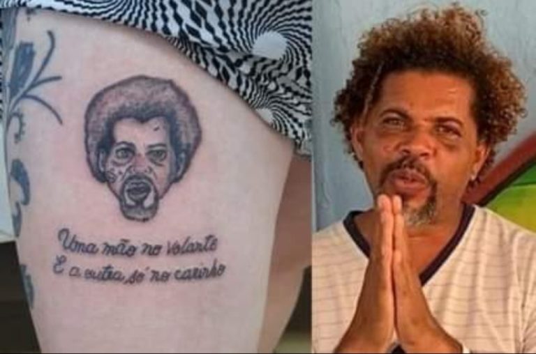 HOMEM TATUA ROSTO DE MORADOR DE RUA ESPANCADO POR PERSONAL TRAINER