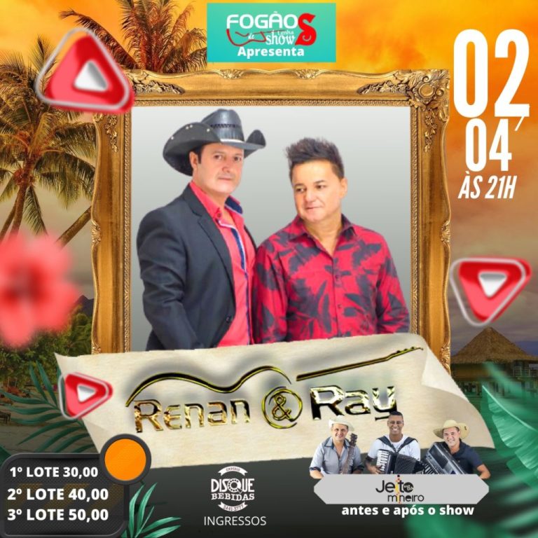 SABADOU: HOJE É DIA DE RENAN E RAY NO FOGÃO DE LENHA SHOW
