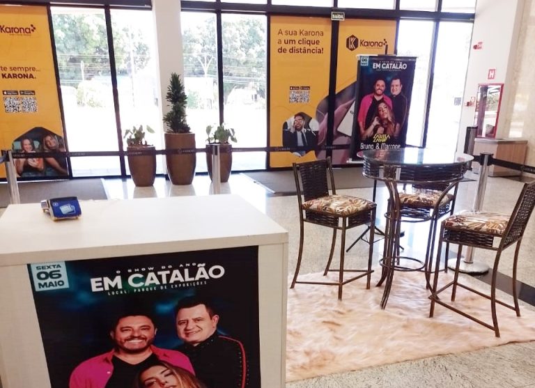 BRUNO E MARRONE: ORGANIZAÇÃO ABRE STAND DE VENDAS DE INGRESSOS E MESAS NO CATALÃO SHOPPING