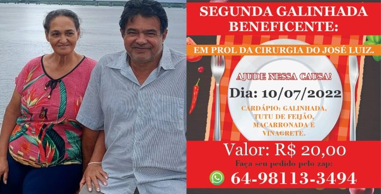 AÇÃO SOLIDÁRIA: PARA ARRECADAR DINHEIRO PARA CIRURGIA, CASAL DE FEIRANTES VÃO VENDER MARMITAS COM GALINHADA NESTE DOMINGO (10)