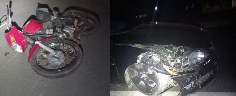 MOTORISTA ATINGE TRASEIRA DE MOTO NA BR-050 E MATA IDOSO DE 69 ANOS DE IDADE, EM CATALÃO; CARRO FOI ABANDONADO E CONDUTOR FUGIU DO LOCAL