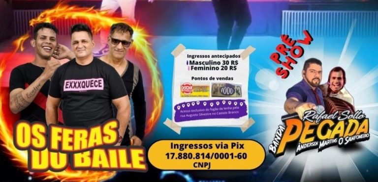 HOJE TEM OS FERAS DO BAILE E BANDA PEGADA NO FOGÃO DE LENHA SHOW