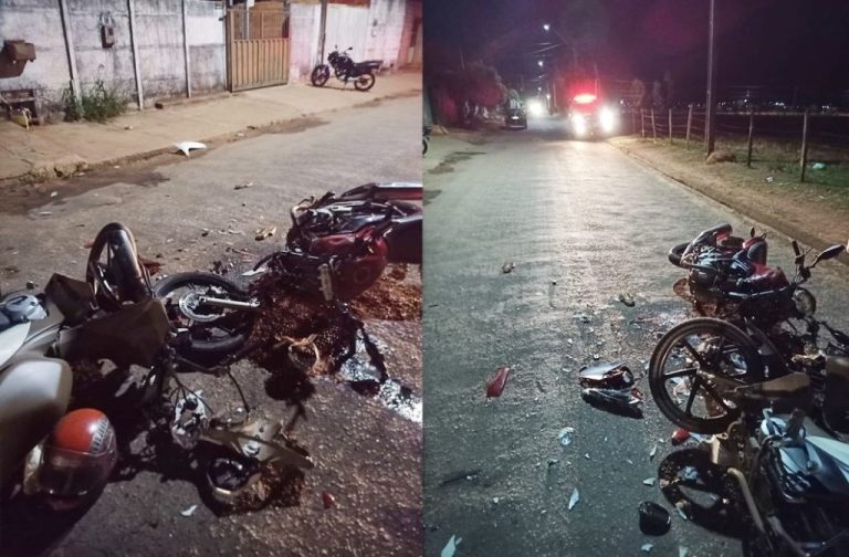 FINAL DE SEMANA: COLISÃO ENTRE MOTOCICLETAS DEIXA DUAS PESSOAS GRAVEMENTE FERIDAS
