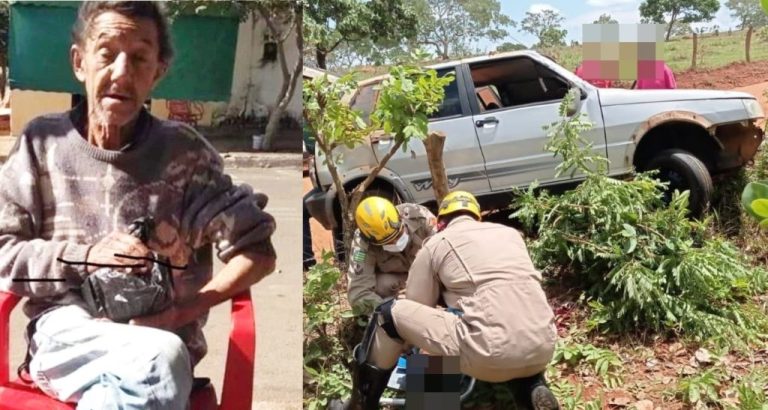 MOTORISTA PERDE O CONTROLE E CAPOTA VEÍCULO EM ESTRADA DA ZONA RURAL DE OUVIDOR; IDOSO DE 65 ANOS DE IDADE É SOCORRIDO, MAS NÃO RESITE E MORRE EM HOSPITAL DE CATALÃO