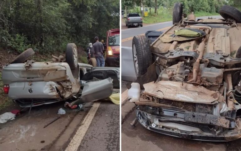 CASAL DE IDOSOS DE CATALÃO MORREM EM CAPOTAMENTO NA GO-020 EM PIRES DO RIO E CACHORROS SOBREVIVEM