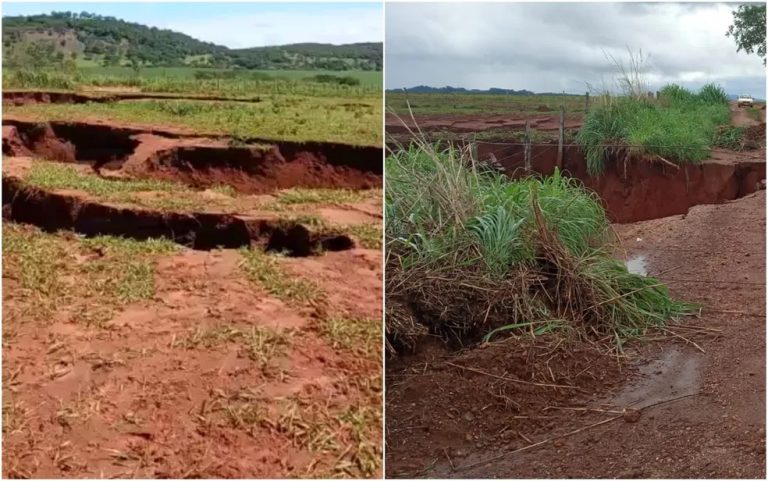 CRATERAS SE ABREM EM FAZENDA DO INTERIOR DE GOIÁS E MORADORES SE SURPREENDEM